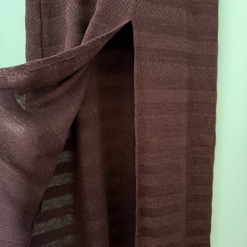 Calzedonia long brown knit dress with subtle shimmer like new, size S