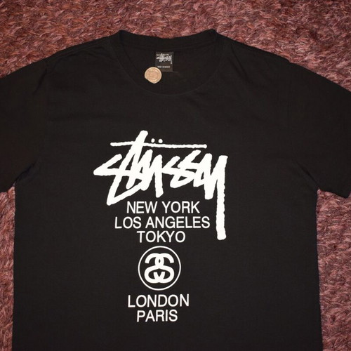 Stussy T-shirt men size M like new, black