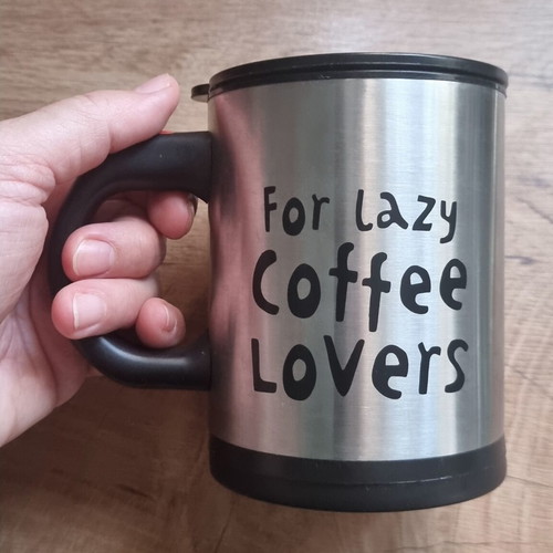 Tiger Mug with Stirrer like new, For Lazy Coffee Lovers