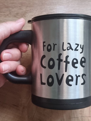 Κούπα Tiger με αναδευτήρα σαν καινούργιο, For Lazy Coffee Lovers