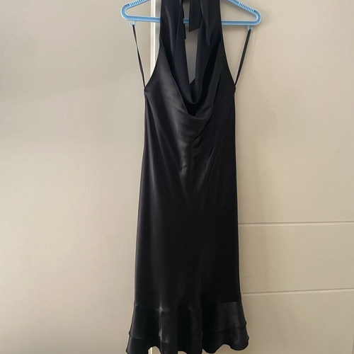 Satin black dress new size M