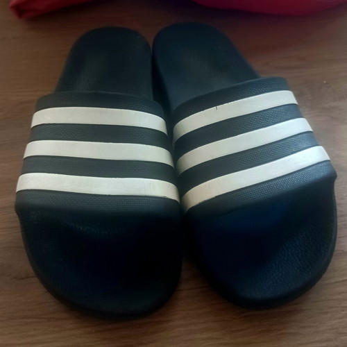 Adidas slippers like new unisex size 37-37.5 black and white