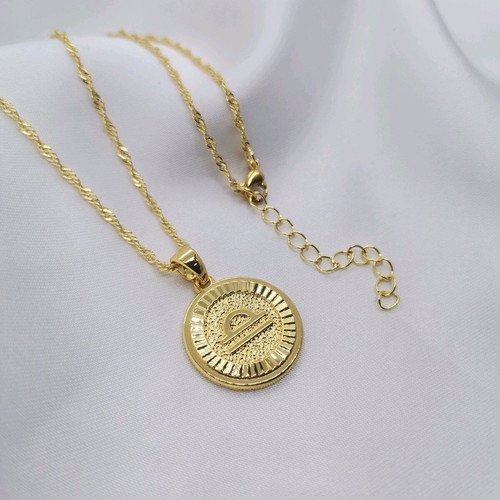 Libra Zodiac Necklace new, 18K gold plated