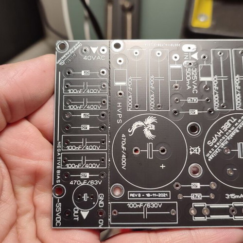 Power Supply HV & Negative PCB for 2xEL34 PP, new