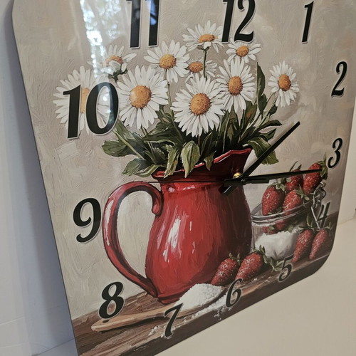 Decorative wall clock wooden, new, silent analog