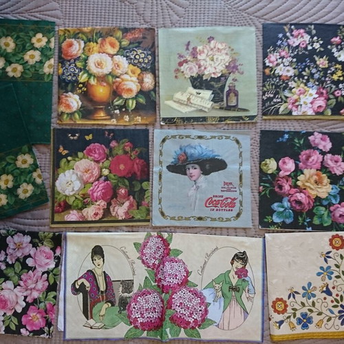 Decoupage napkins like new