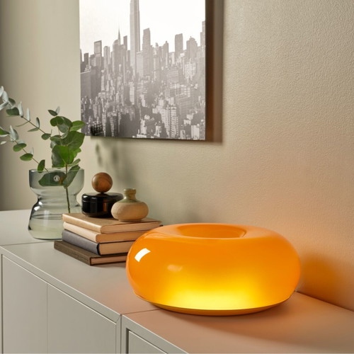 VARMBLIXT LED Orange Donut Lamp New in Box