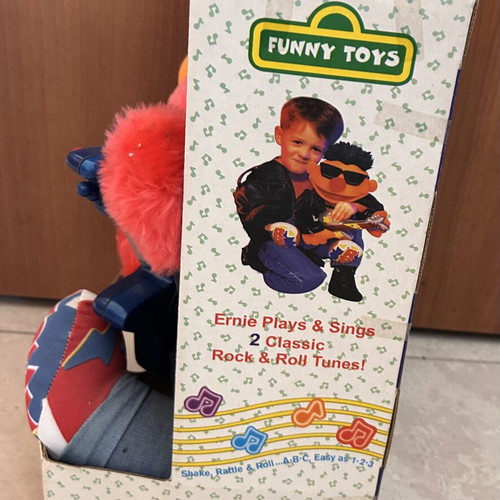 Funny Toys Elmo Rock & Roll Star plush toy, vintage, new