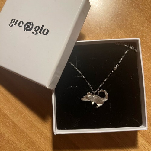 Gregio Origami Necklace Silver 925 New