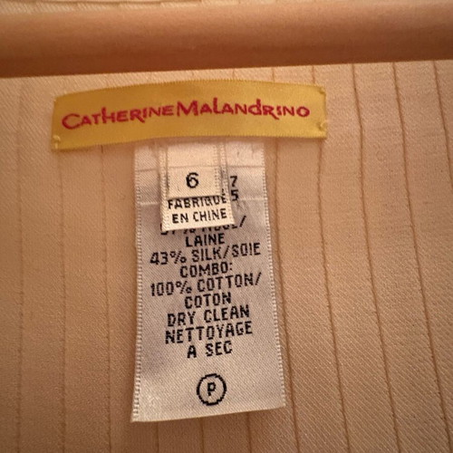 Catherine Malandrino V neck beige blouse like new