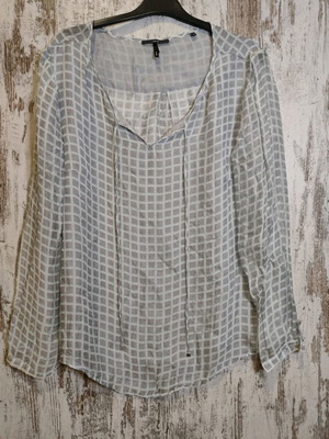 Women's blouse used, large size, gray, silk