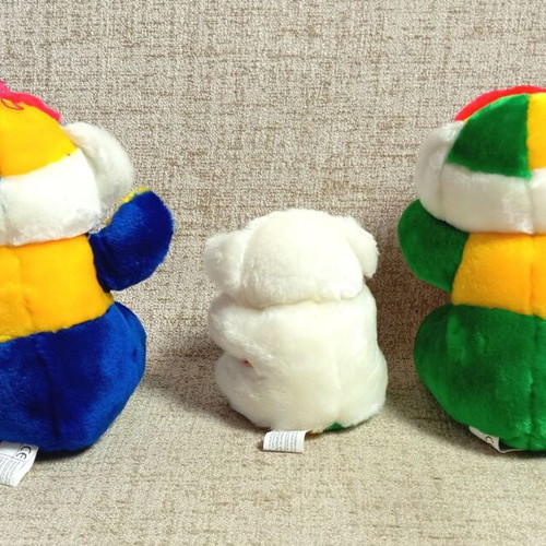 Stuffed animal dolls new, pack of 3, 1990s vintage teddy bears