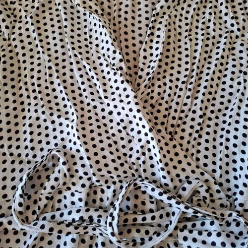 Oysho white polka dot wrap dress size S like new
