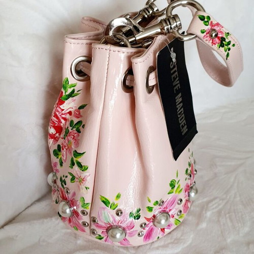 Steve Madden bag new, hand-painted, pink