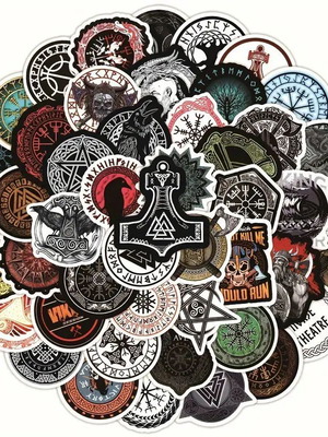 Αυτοκόλλητα Βίκινγκς καινούργια, πακέτο 5 αδιάβροχα, μέγεθος 5 εκ.