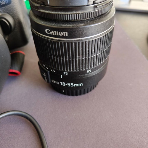Canon EOS 750D used camera with lenses and batteries