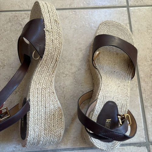 Zara platform sandals new, size 40, brown