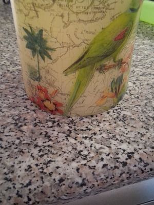 Handmade candle for spring and Easter like new with sand for tealight