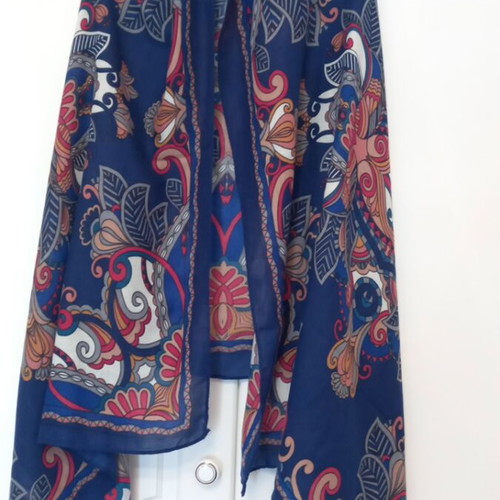 Ppargois scarf, blue multicolor
