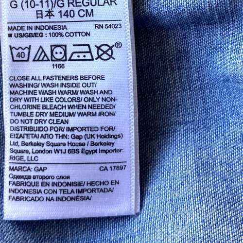 Gap Kids denim skirt size L like new, blue