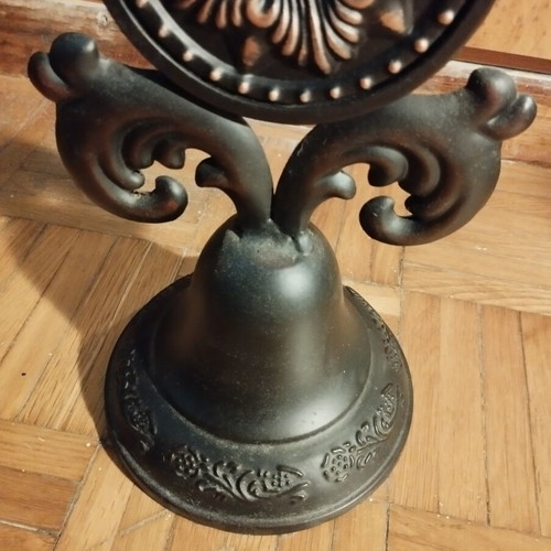 Vintage Cast Iron Candle Holder 40 cm with Large Candle