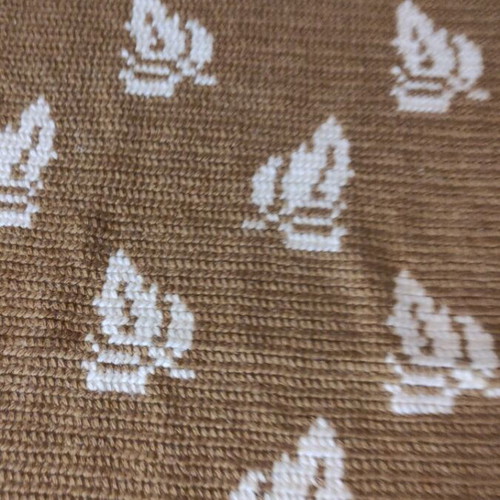 Knitted wool blanket like new, handmade 1.90x1.28 m