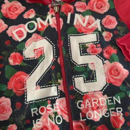 DMN Domina Sport toddler girl fleece jacket, floral 25, pink