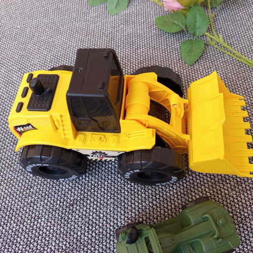 Toy set truck with cars and boat used