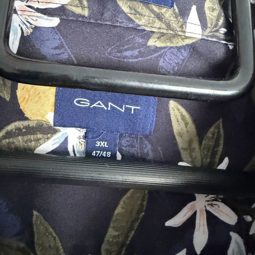 Gant men's short-sleeve shirt 3XL like new, floral tropical pattern