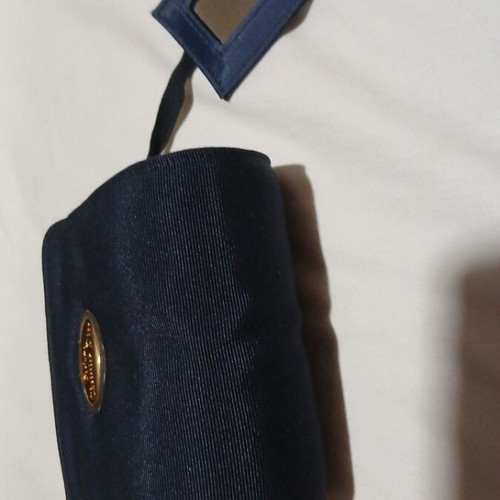 Christian Dior Parfums Vintage Cosmetic Bag Navy Blue like new