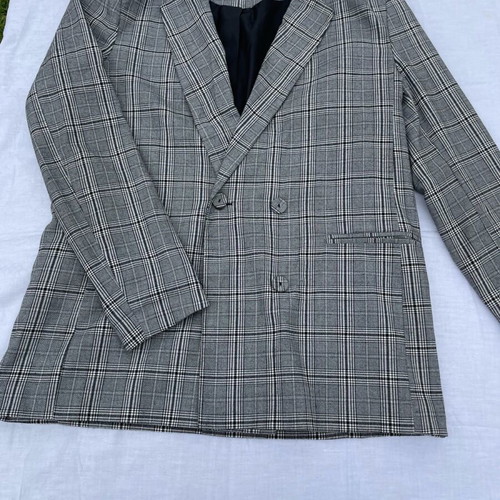 Stradivarius checked grey jacket size L like new