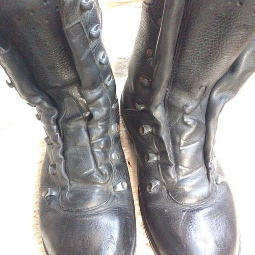 Leather boots used, size 41, black