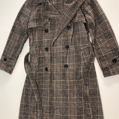 Checked women's coat used, size M / 38 / 10