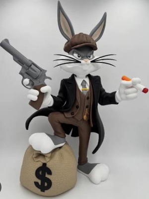Bugs Bunny Gangster 3D Printed Statuette 30cm new collectible figure