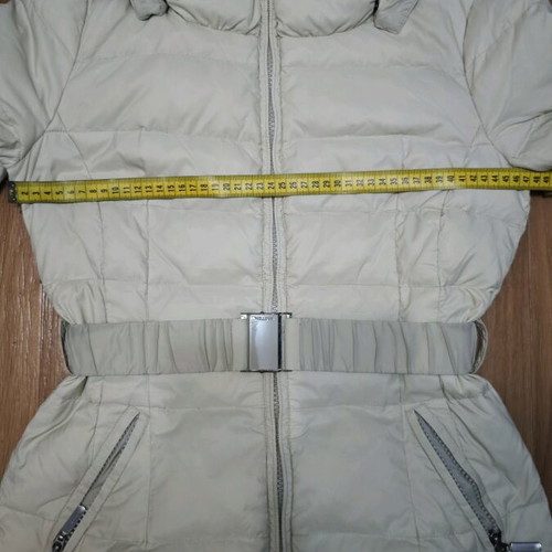 Benetton women's down jacket used, white-beige, size M