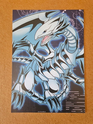 Yu-Gi-Oh! Blue-Eyes White Dragon large handmade poster made to order