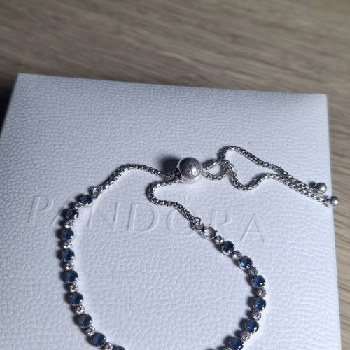 Pandora Riviera bracelet with blue crystals and cubic zirconia