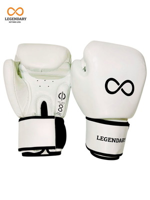 Legendary white leather boxing gloves 12oz new