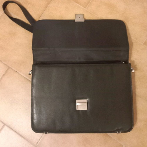 Men's office bag leatherette like new, black