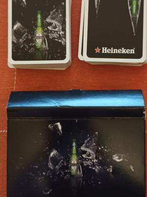 Heineken collectible playing cards unused, set of 2 with box