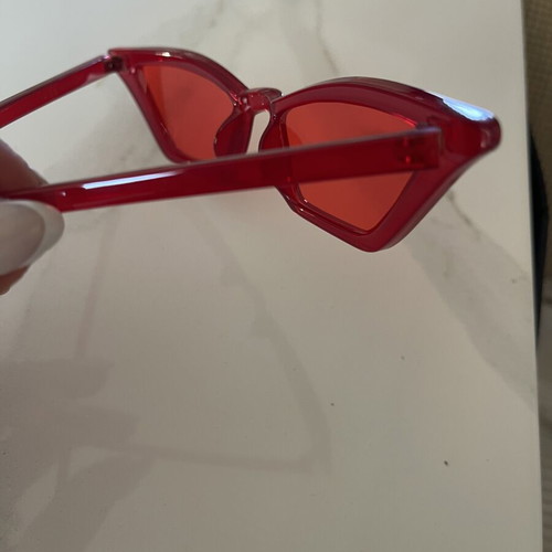 Retro Slim Cat-Eye Women's Sunglasses, red
