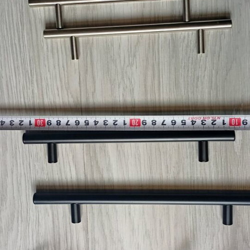 Kitchen furniture handles new, set with bolts, stainless and powder coated