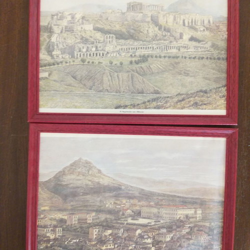 Frames with old photographic views of the Acropolis and the Palaces like new