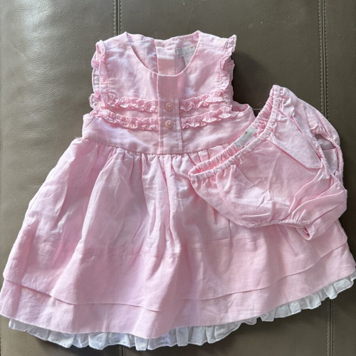 The Children’s Place dress with bloomers linen cotton, new, 12 months