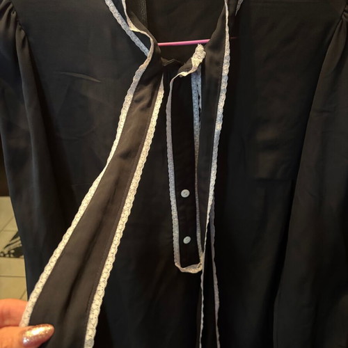 Two-tone shirt used, Dejavu, size S, black and white