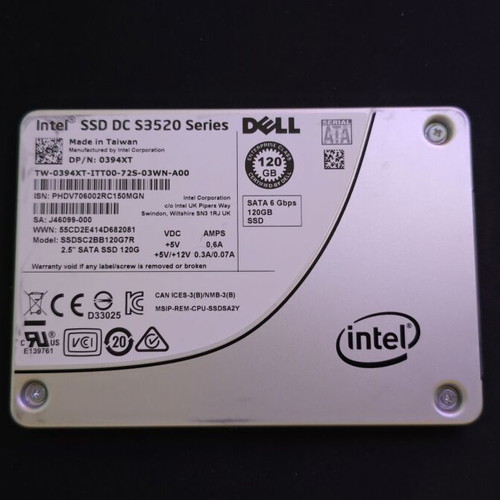 Intel SSD DC S3520 Series 120GB SATA 6Gbps SSD