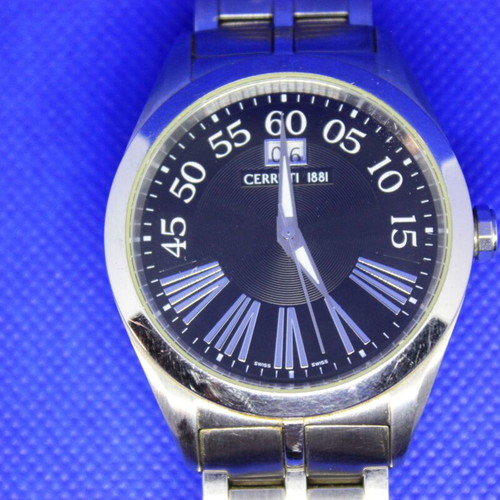 Cerruti 1881 wristwatch used, stainless steel, water resistant 5 bar