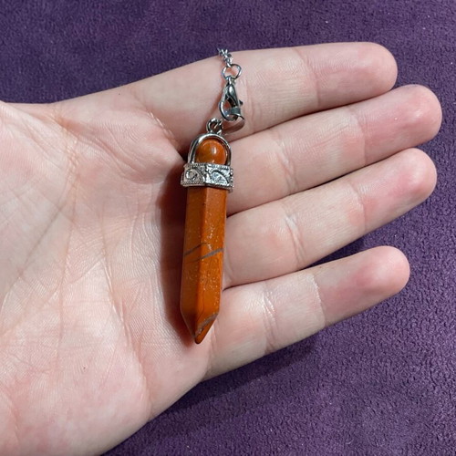 Red Jasper Authentic Stone Pendulum