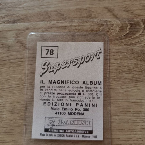 Panini Sticker Michel Platini collectible, like new condition