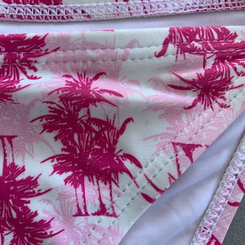 Pretty Me pink palm tree bikini set like new